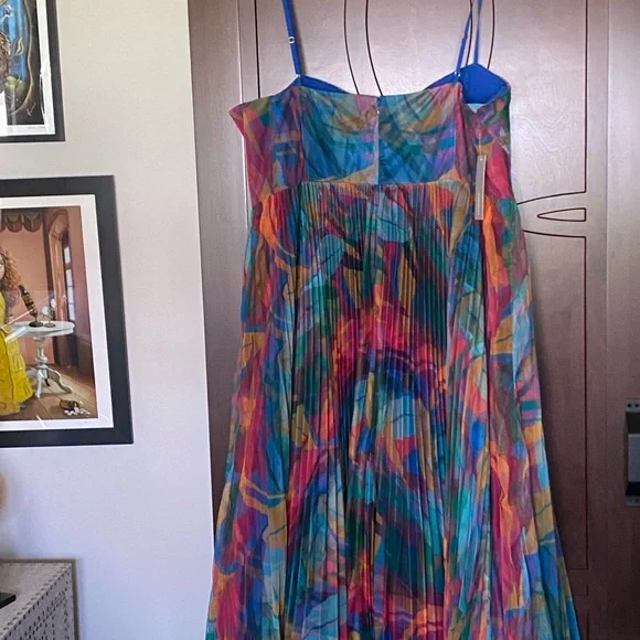 Hutch Anthropologie Plus Size Pleated Multi Colored Dress NWT - Picture 7 of 11
